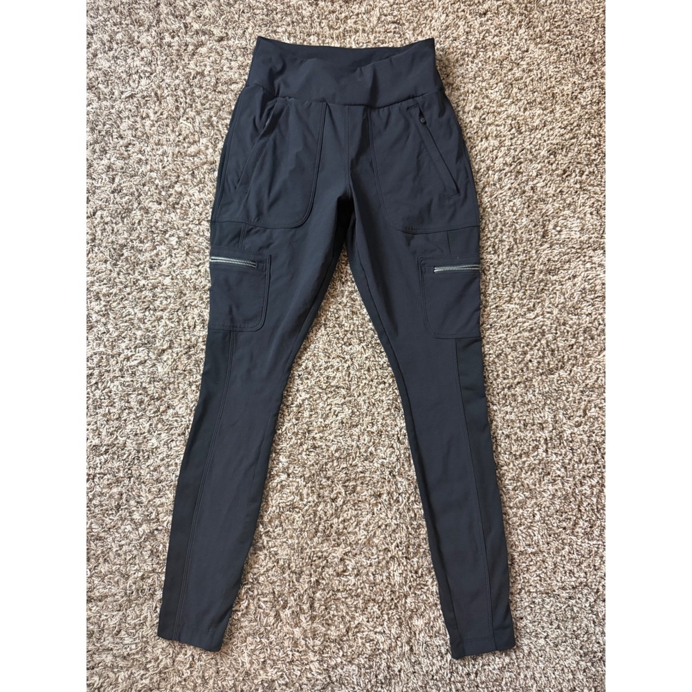 Athleta Headlands Hybrid Cargo Tights Black High Rise Hiking Pants 2 868899-00
